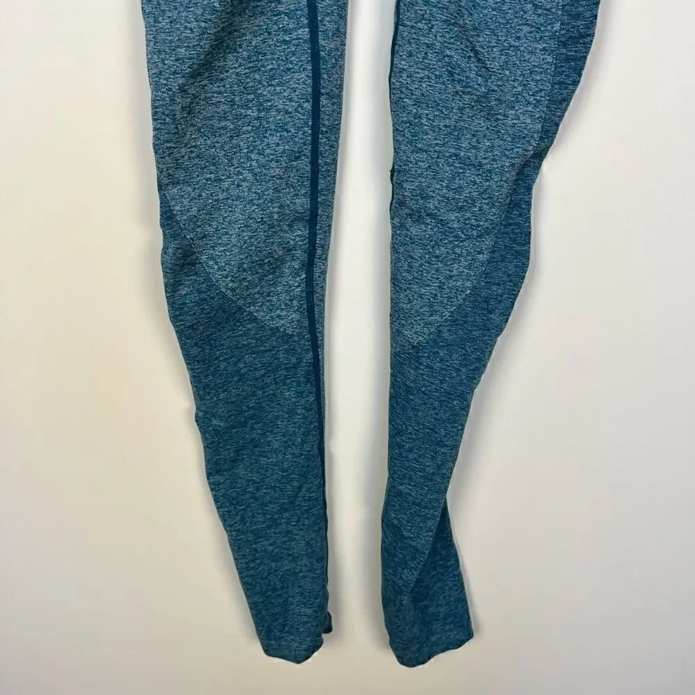 Gymshark Flex Seamless Leggings Workout Tights Heathered Blue Teal size S
